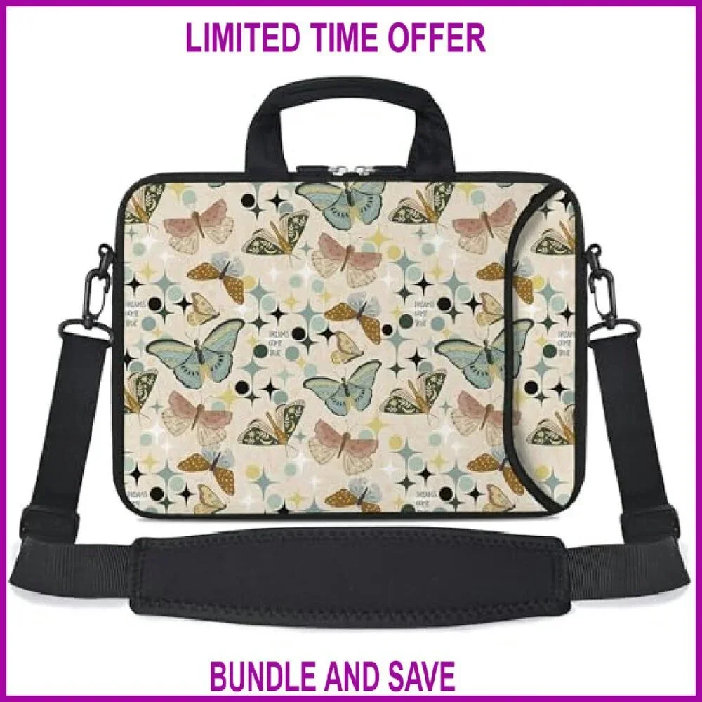 Neoprene Laptop Messenger Bag with Shoulder Strap 14-15.6 Inch